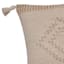 Tracey Boyd Tan Chunky Diamond Outdoor Throw Pillow with Tassels, 18"