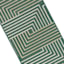 (E492) Found & Fable Palma Green Lines Outdoor Runner, 2x7