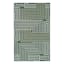 (E492) Found & Fable Palma Green Lines Outdoor Accent Rug, 3x4