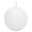 White Unscented Overdip Sphere Candle, 3"