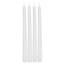 4-Pack White Unscented Overdip Taper Candles, 10"