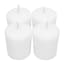 4-Pack Unscented Overdip Votive Candles, White