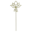 Found & Fable Gold Lotus Metal Yard Pick, 12"