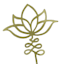 Found & Fable Gold Lotus Metal Yard Pick, 12"