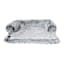 Grey Faux Fur Pet Couch Sofa, Medium