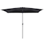 Black Crank Rectangle Patio Umbrella, 6.5x10ft