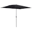 Black Crank Rectangle Patio Umbrella, 6.5x10ft