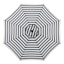 Black Awning Stripe Crank & Tilt Round Patio Umbrella, 9'