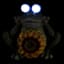 Sunflower Frog Solar Light Outdoor Garden Statue, 10.5"