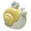 Yellow Terracotta Snail Outdoor Garden Statue, 7.5"