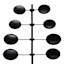 Black Sculpture Wind Spinner, 47.8"