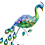 Peacock Yard Stake, 42"