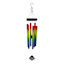 Multicolored Metal & Wood Tuned Wind Chime, 39"