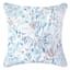 Aqua Blue Muted Garden Throw Pillow, 18"