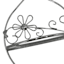 Grey Metal Floral Shower Caddy, 25.8"
