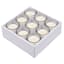 9-Pack Ivory Unscented Glass Votive Candles