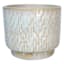White Dimpled Ceramic Outdoor Planter, Large