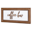 Framed Coffee Bar with Beaded Frame Wall Art, 18x8