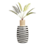 Black & White Striped Plant Stand, 17"