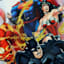 Glass Framed Justice League Print Wall Art, 16"
