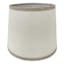 Off-White with Grey Trim Tapered Drum Small Table Lamp Shade, 9x11x9