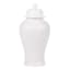 White Ceramic Ginger Jar, 7.5"