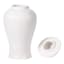 White Ceramic Ginger Jar, 7.5"