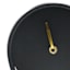 Crosby St. Black Metal Round Desk Clock, 8.8"
