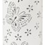 White Butterfly Solar Outdoor Lantern, 8"