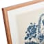 Honeybloom Glass Framed Navy Blue Botanical Print Wall Art, 19x25