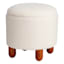 Crosby St. Shay Round Storage Ottoman, White
