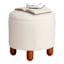 Crosby St. Shay Round Storage Ottoman, White
