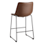 Crosby St. Drake Faux Leather Counter Stool, Espresso Brown
