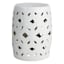 Providence White Ceramic Laser Cut Plant Stand, Large