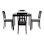 Uptown 5-Piece Wooden Dining Set, Black