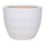 Found & Fable Indoor White Glazed Ceramic Nico Pot, 11.4"