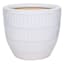 Found & Fable Indoor White Glazed Ceramic Nico Pot, 8.7"