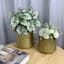 Found & Fable Indoor Gold Ceramic Handle Pot, 7.1"