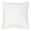 Providence White Chenille Throw Pillow with Fringe, 18"