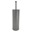 Embossed Grey Metal Toilet Bowl Brush