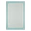 (E516) Fifer Aqua Border Outdoor Area Rug, 5x7