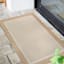 (E514) Fifer Tan Border Outdoor Accent Rug, 2x4