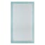 (E516) Fifer Aqua Border Outdoor Accent Rug, 2x4