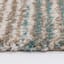 (C203) Tulsa Aqua & Navy Shag Area Rug, 5x7