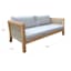 Park City Blonde Acacia Wood Patio Sofa