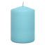 Aqua Unscented Overdip Pillar Candle, 3x4