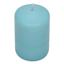 Aqua Unscented Overdip Pillar Candle, 3x4
