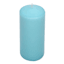 Aqua Unscented Overdip Pillar Candle, 3x6