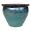 Smoky Mountain Ocean Blue Ceramic Outdoor Planter, Medium