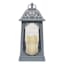 Grey LED Outdoor Lantern, 12"